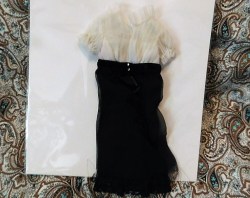 1869 1969 BARBIE DOLL 2 BLACK AND WHITE MIDI MAGIC DRESS SOLO